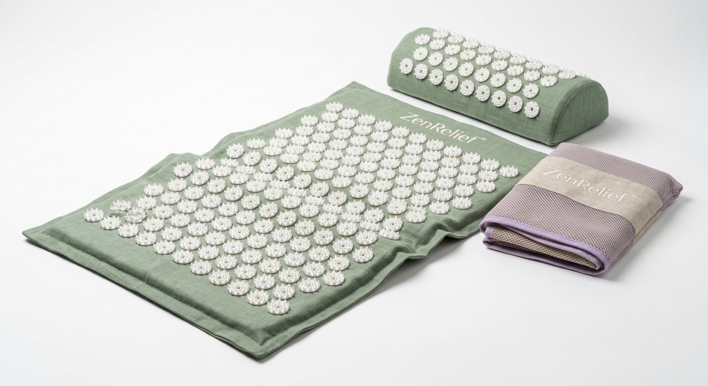 ZenRelief Eco Acupressure Mat & Pillow Set
